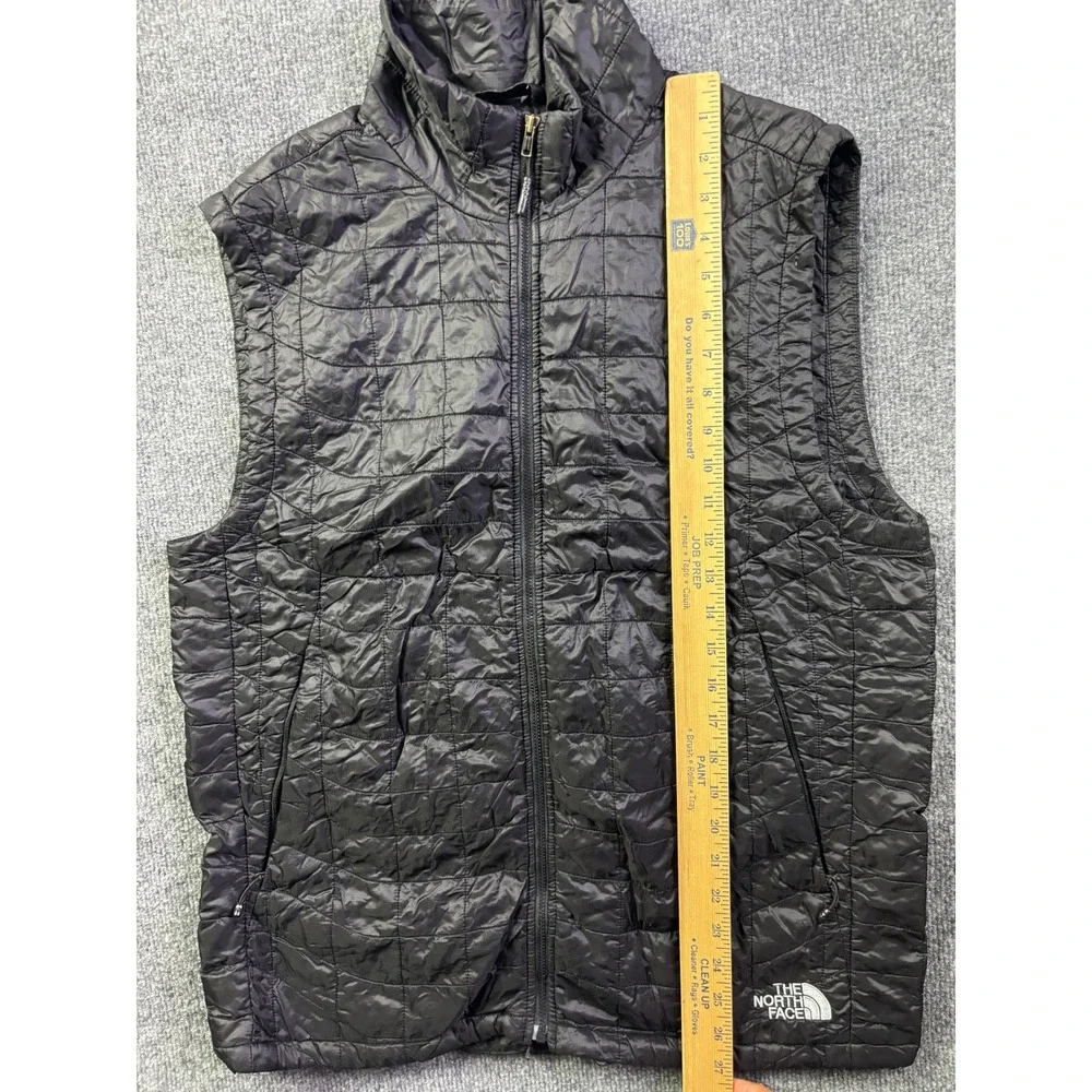 The North Face Thermoball Vest Mens M Black Quilted Insulated‎ Full Zip